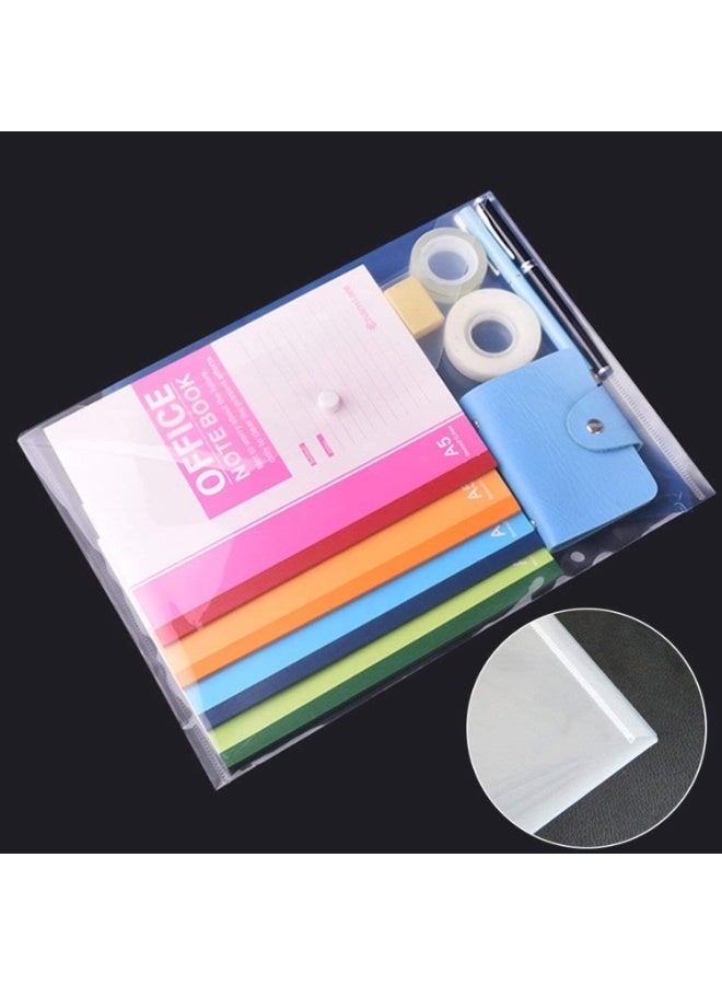 LYNLYN 30PCS Clear Plastic Envelopes with Snap Closure,  A4 Waterproof Poly Document Folders for Office, School, and Home Organization - Image 2